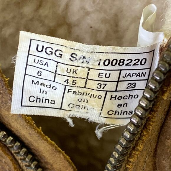 UGG Blayre II Shearling Leather Ankle Boot Womens 6 Chestnut Brown Winter Cozy - Picture 4 of 15